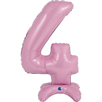 Г ЦИФРА 4 25" Pastel Pink на подставке
