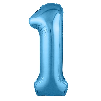 Р ЦИФРА 1 40" Металлик Cool Blue