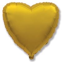 Ф Б/РИС 18" СЕРДЦЕ Металлик Gold УП
