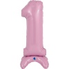 Г ЦИФРА 1 25" Pastel Pink на подставке