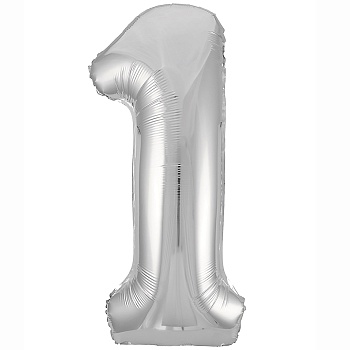 Р ЦИФРА 1 40" Металлик Silver
