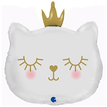 Г ФИГУРА Голова кошки белая в короне