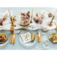 Салфетка 30th Birthday белая 33см20шт/PD