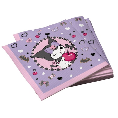 Салфетки бумажные Kuromi 33см 20шт