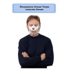 Полумаска Оскал Тигра пластик белая/G