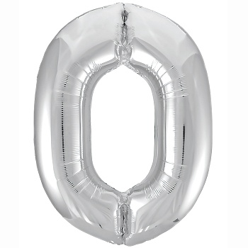 Р ЦИФРА 0 40" Металлик Silver