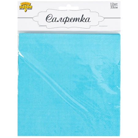 Салфетка голубая 33см 12шт/G