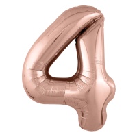 Р ЦИФРА 4 40" Металлик Rose Gold