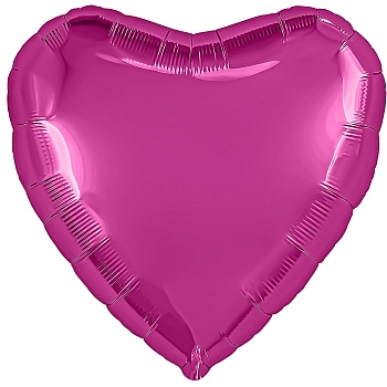 Р Б/РИС СЕРДЦЕ 18" Металлик Fuchsia