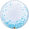 П BUBBLE DECO 24" Конфетти голубое