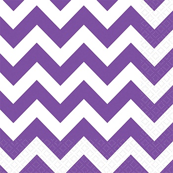 Салфетка New Purple шеврон 25см 16шт/А