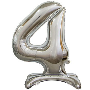К ЦИФРА 4  30" Silver на подставке