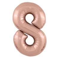 Р ЦИФРА 8 40" Металлик Rose Gold