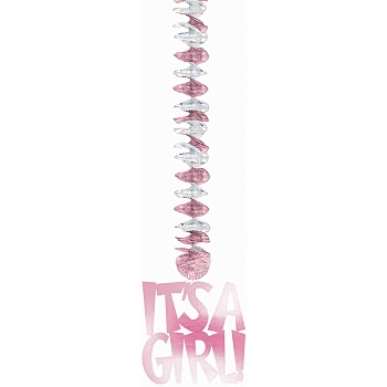 Спираль с баннером IT'S A GIRL 76cм3шт/A