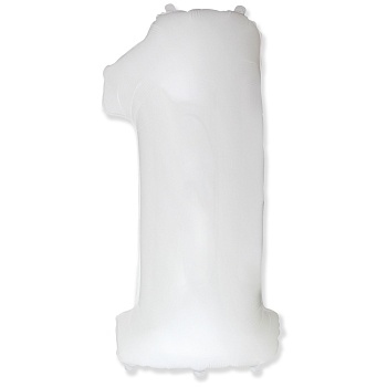 Ф ЦИФРА 1 40" White фольг