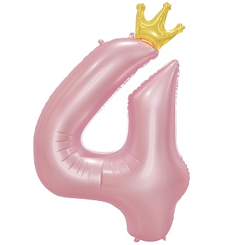 К ЦИФРА 4 45" Pink Корона
