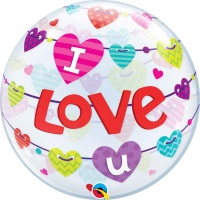 П BUBBLE 22" ILY Гирлянда Сердца