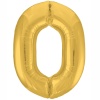 Р ЦИФРА 0 40" Металлик Gold