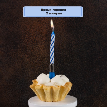 Свеча муз синяя/V