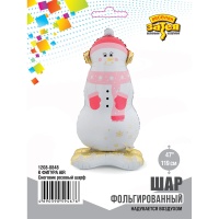 К ФИГУРА AIR Снеговик розовый шарф