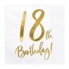 Салфетка 18th Birthday белая 33см20шт/PD