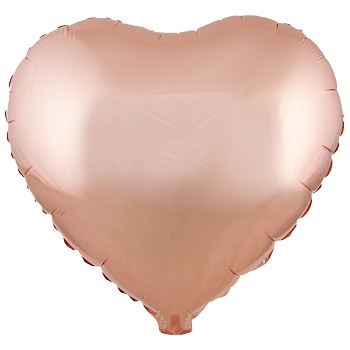 К Б/РИС СЕРДЦЕ 18" Металлик Rose Gold