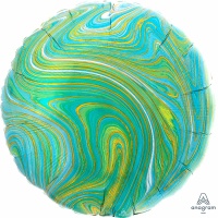 А Б/РИС КРУГ 18" Мрамор Blue Green