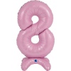 Г ЦИФРА 8 25" Pastel Pink на подставке