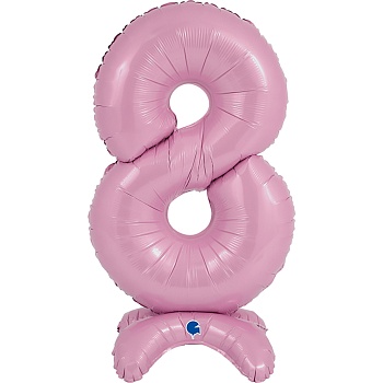 Г ЦИФРА 8 25" Pastel Pink на подставке