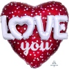 А ДЖАМБО ILY Буквы 3D cердце гологр P75