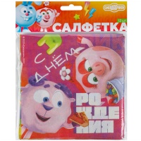 Салфетка СДР Смешарики Яркие 33см 12шт/G