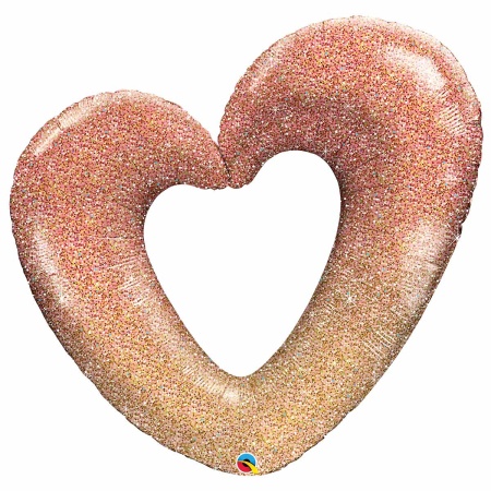 П ФИГУРА 6 Сердце Вензель Омбре RoseGold