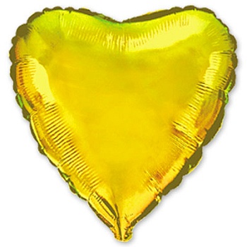 Ф Б/РИС 4" СЕРДЦЕ Металлик Gold(FM)