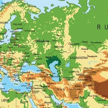 Бумага упак Карта мира 70х100см 10шт