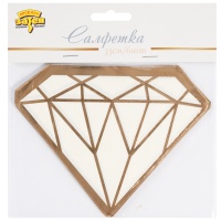 Салфетка фигур СвадьбаLUX Vanil 33см6штG
