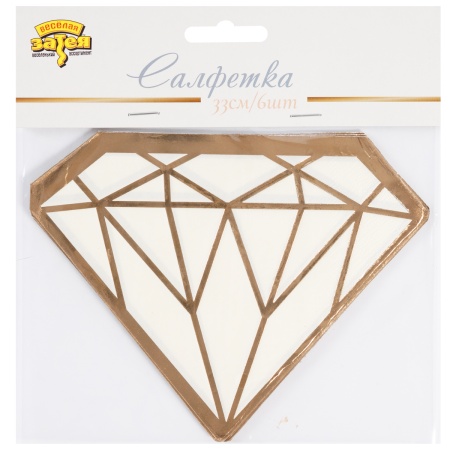 Салфетка фигур СвадьбаLUX Vanil 33см6штG