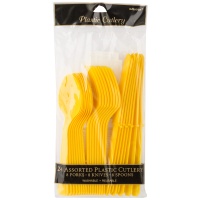 Столовые приборы пл Yellow Sunshine24штA