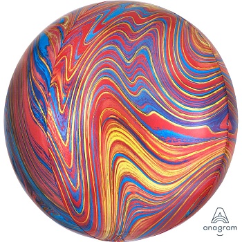 А 3D СФЕРА Б/РИС 16" Мрамор Colorful