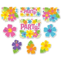Баннер-комплект PARTY Гибискус 12шт/А